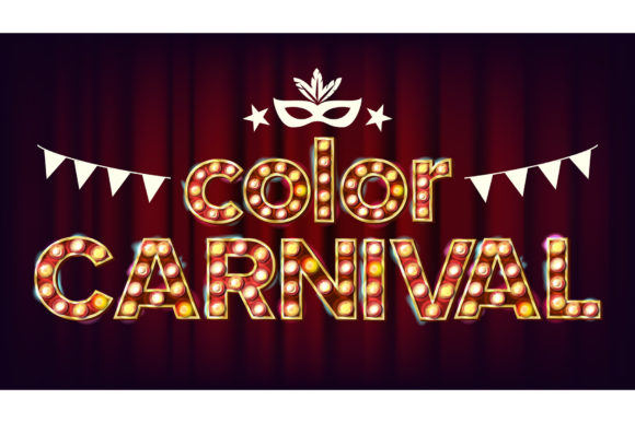 Color Carnival Poster Vector. Carnival