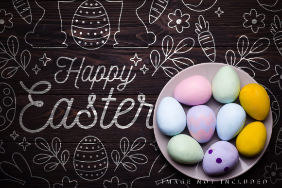 Easter Table Setting Mockup