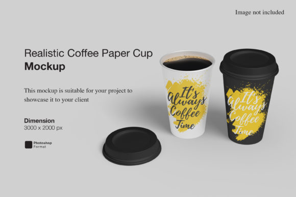 Elevate Your Brand Identity with the Realistic Coffee Paper Cup Mockup