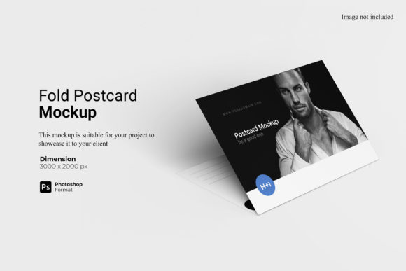 Elevate Your Design Portfolio with the Fold Postcard Mockup