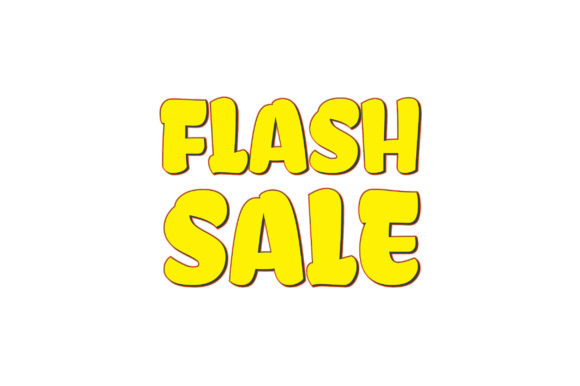 Flash Sale Offer Text with 3d Effect