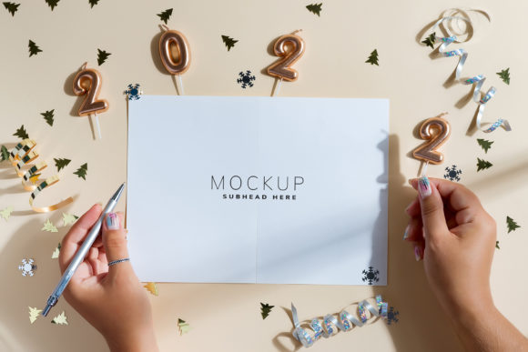 Mastering Visual Storytelling with the New Year Background Card Mockup