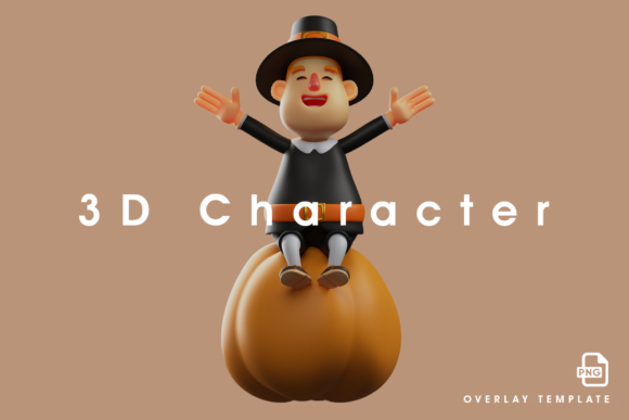 The Art of 3D Thanksgiving: Exploring the Charm of Cartoon Pilgrim Designs
