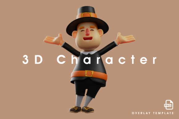 The Artistic and Commercial Appeal of the Thanksgiving Pilgrim Man 3D Cartoon
