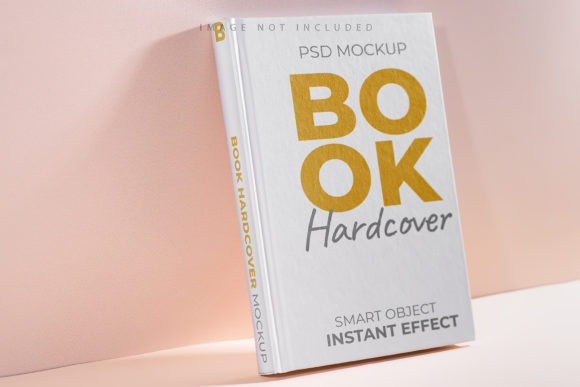 White Book Mockup on a Beige Table